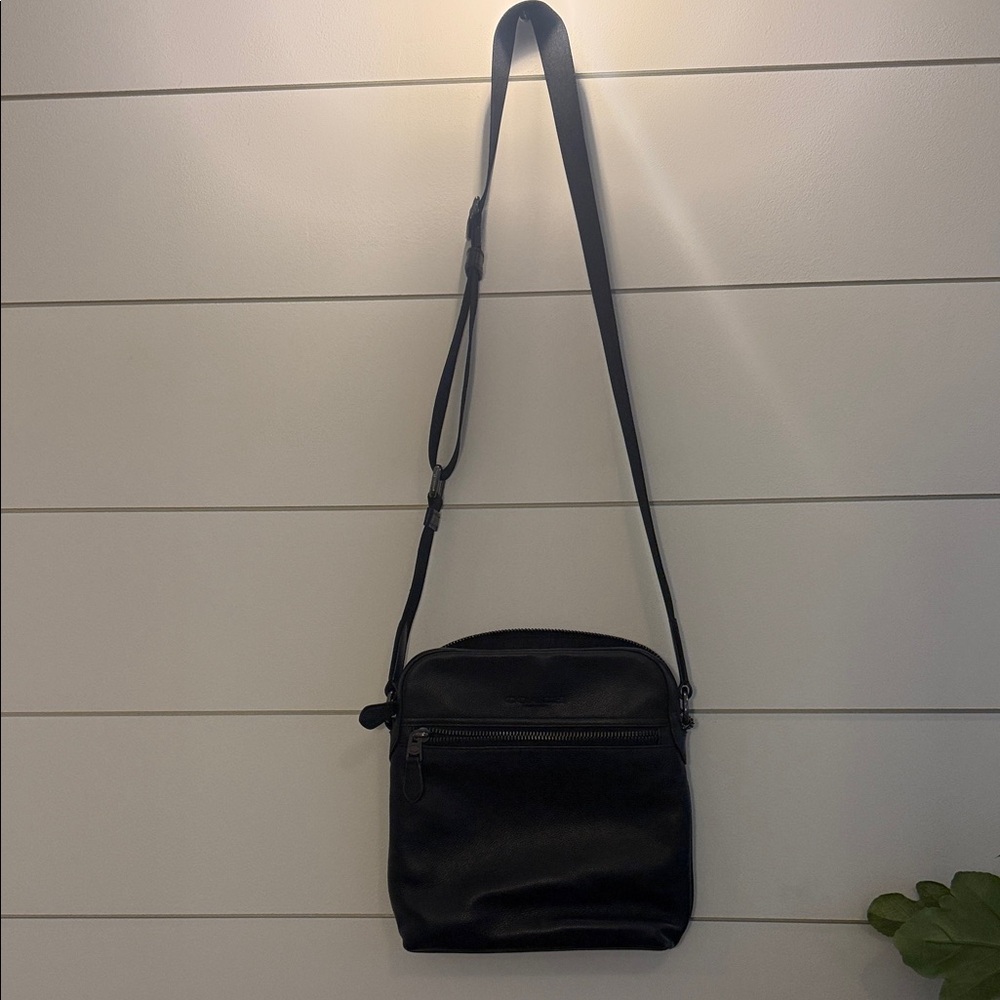 Coach Black Leather Messenger Bag